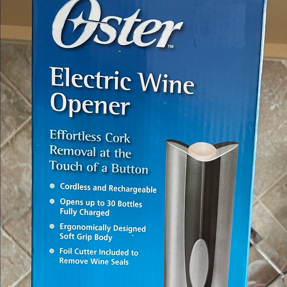 Oster Silver Electric Wine Opener